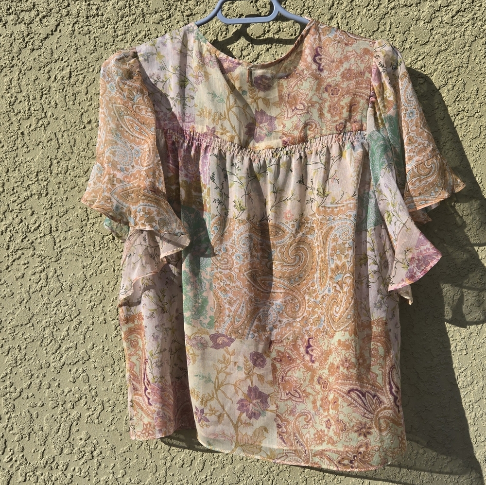 MISA Los Angeles Para Top in Printemps Patchwork - Picture 2 of 6